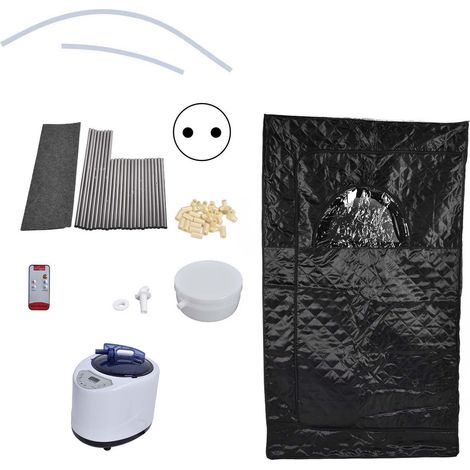 Kit Sauna Portable 1000W 9 Vitesses Réglables Générateur Vapeur 2,68L Tente Relaxation AC220-240V UE (1/5)