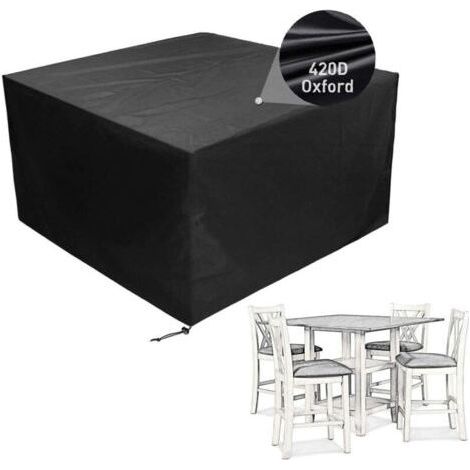 Patio Furniture Cover Waterproof Outdoor Sectional Sofa Set Covers, Outdoor Rectangle Table and Chair Set Covers, Dust Proof Furniture Protective Cover carré 13513574cm