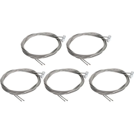 Lot de 10 câbles de frein pour vélo, en acier inoxydable, pour VTT, 1,8 m, 1,5 mm². (1/5)