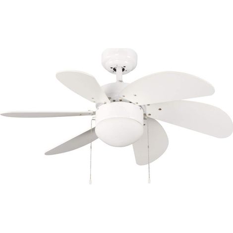 Ventilateur de plafond avec lumière Moderne 76.2 x 76.2 x 41.5 cm blanc (1/5)