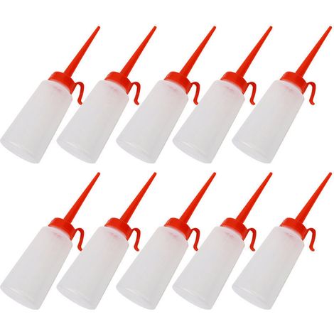 10 Pièces Bouteille d'Huile pour Machine à Coudre avec Embout Long et Double Aiguille en Plastique (1/5)