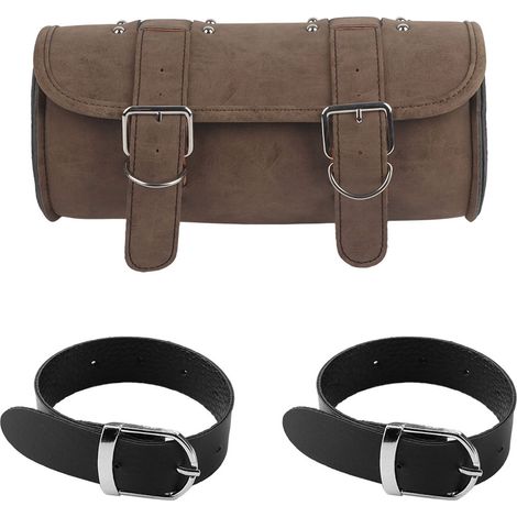 de selle universelle pour moto en PU marron style vintage (1/5)