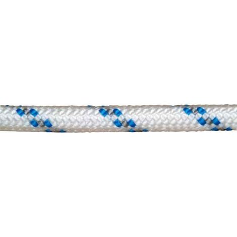 Geflochtenes Polyesterseil weiß/blau 4 mm. 200 m Spule.
