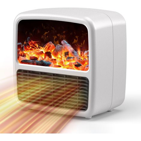 Radiateur électrique ventilateur avec poignée, chauffage d’hiver pour bureau domestique, protection contre surchauffe (1/5)