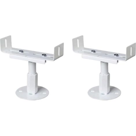 Steel radiator feet - Set of 2 adjustable floor supports (8-13 cm height) - Elegant design - Anti-fog - Easy installation for cast iron radiators - White (1/5)