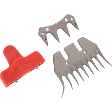 Lames de rechange professionnelles en acier inoxydable pour ciseaux à moutons, alpagas et chèvres : 9 dents incurvées et 4 dents. (1/5)