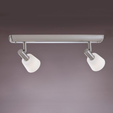 Regleta "New Kaster" de 2 focos – Níquel satinado