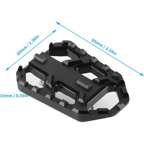 Motorradpedal-Modifikationszubehör, verbreiterte Pedalbasis für SUZUKI DL650 DL1000 V-STROM 650XT/1000XT schwarz. (1/5)