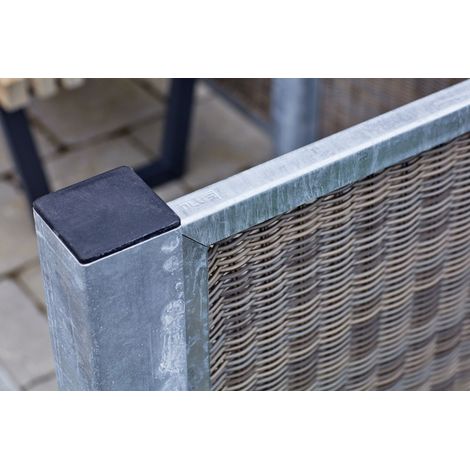 Plus AS Stahlpfosten feuerverzinkt 8 x 8 x 96 cm mit Fuss