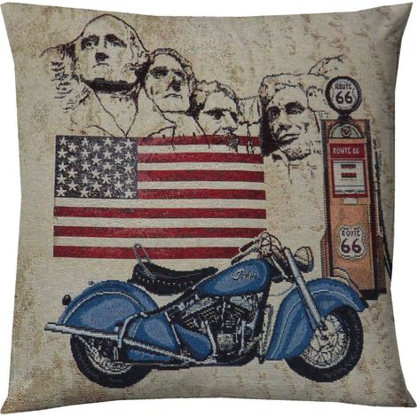 Miss Lucy USA Doppelseitiger Dekokissenbezug 45 x 45