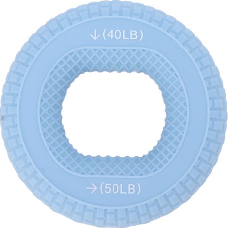 Anneau d'entraînement de force de préhension en silicone - Renforceur de main et avant-bras pour exercices de rééducation - Bleu, 40-50LB (1/5)