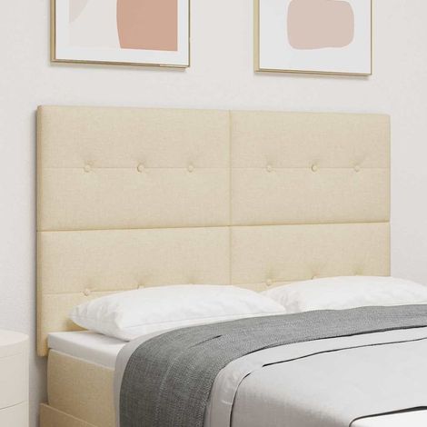 Höhenverstellbares Kopfteil mit Kopfteil Creme 160 cm Stoff