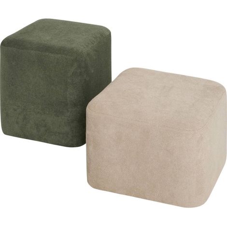 Pouf 2 en 1 Doki gris et vert Atmosphera (1/5)