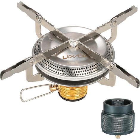 Lixada Ultraleichter tragbarer Campingkocher mit Gaskartuschen-Konverteradapter für Wanderungen - Adapter