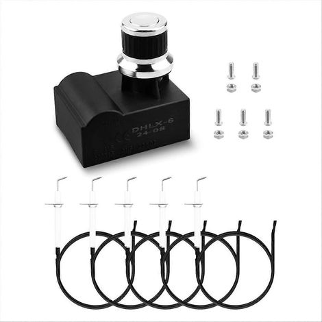 Allumeur BBQ à bouton poussoir, kit d'allumage électronique pour gaz, pièce de rechange universelle, remplacement direct, compatible gril extérieur. (1/5)
