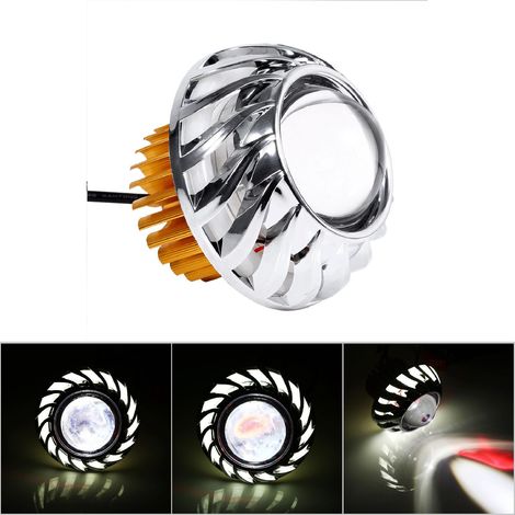 LED-Scheinwerferprojektor für Motorräder mit Halo-, Engels-/Teufelsaugen- und Weißlichtfunktion (1/5)