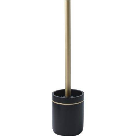 Escobillero con soporte de poliresina BLY Black & Gold Spirella (1/4)