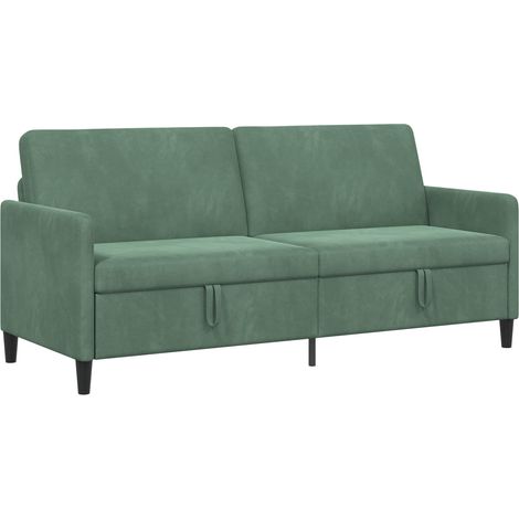 vidaXL Sofá con almacenamiento Verde Mar 192 x 78 x 87 cm Poliéster (1/2)