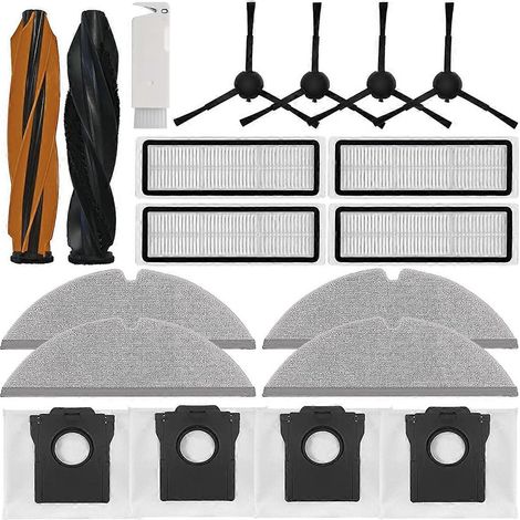 19-teiliges Set für den D20 Plus Saugroboter: Zubehör, Haupt- und Seitenbürsten, Filter, Reinigungstücher und Staubbeutel. (1/5)