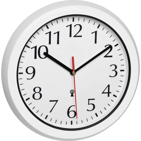 TFA Dostmann 60.3542.02 Radiocontrollato Orologio da parete 30 cm Bianco Adatto per bagno e ambienti umidi, protetto da (1/3)
