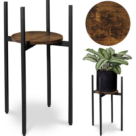 Torre Rustic Loft Blumenständer, 60 cm, schwarz