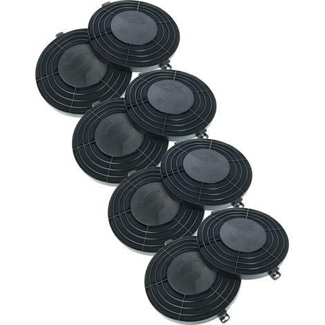 vhbw 8x filtro de carbón activado compatible con Ikea 50401383, 503.066.25HDUD4050GGHOTTEI, 504.013.83 campanas cocina - 25,5 cm (1/4)