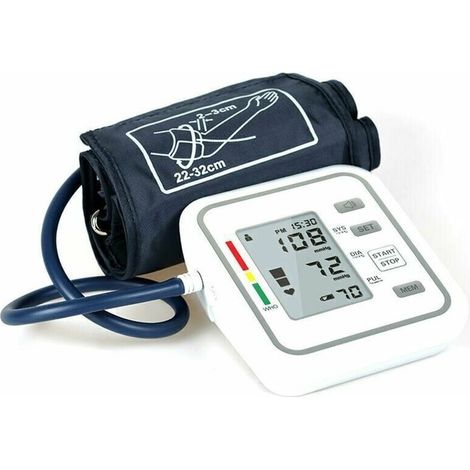 Tensiomètre électronique automatique de style bras supérieur avec grand écran LCD Outil de mesure numérique intelligent de la pression artérielle,de (1/4)