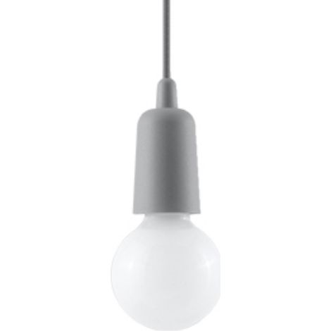 Lámparas colgantes Diego gris CLORURO DE POLIVINILO 1xE27  9cm Sollux (1/5)