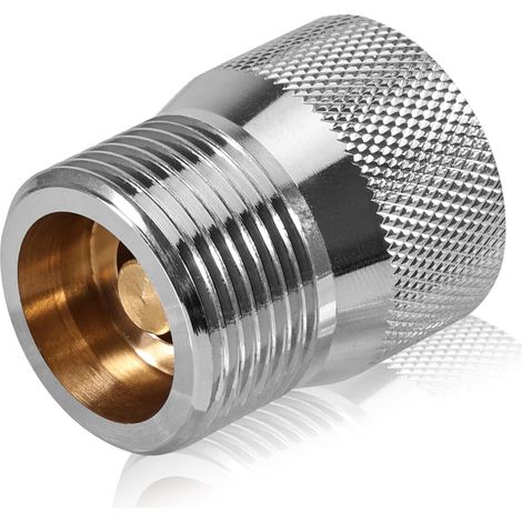 Dispositif anti-éclatement de tuyau pour machine à laver et lave-vaisselle - Raccord étanche en laiton - 3/4" IG vers 3/4" AG (1/5)