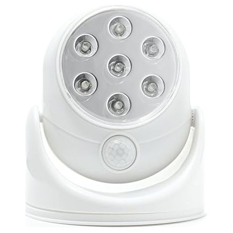 Détecteur de mouvement lumière 7 LED de sécurité lampe d'extérieur – à piles rotatif Super Bright lumière de nuit pour Passerelle, jardin ou terrasse par  [Classe énergétique A++]