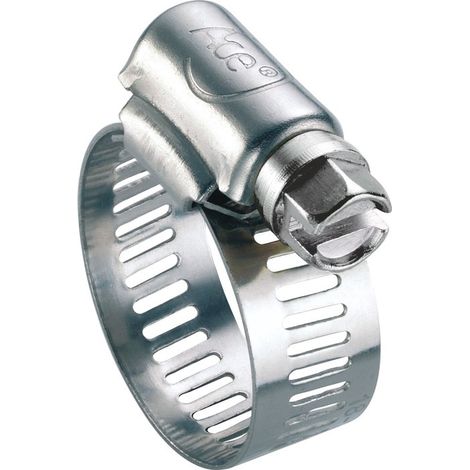 Collier à bande perforée W4 largeur bande 13 mm Ace - Diamètre 62 - 82 mm - Vendu par 10