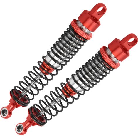 Satz mit 2 108-mm-Metallstoßdämpfern für 1/10 RC-Cars HSP / RGT / Himoto / Redcat (rot) (1/5)