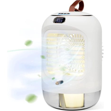 Condizionatore d'aria portatile - Mini raffrescatore d'aria 4 in 1 - 3 velocità - Bianco (1/4)