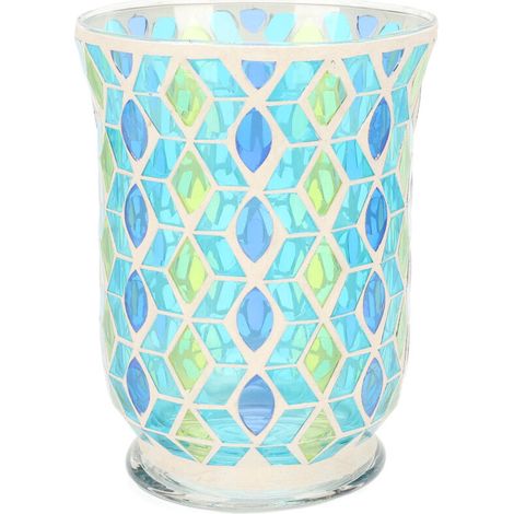 Handmade mosaic candle holder, exquisite windproof glass candle holder, votive candle holder for cafes and bars (1/5)