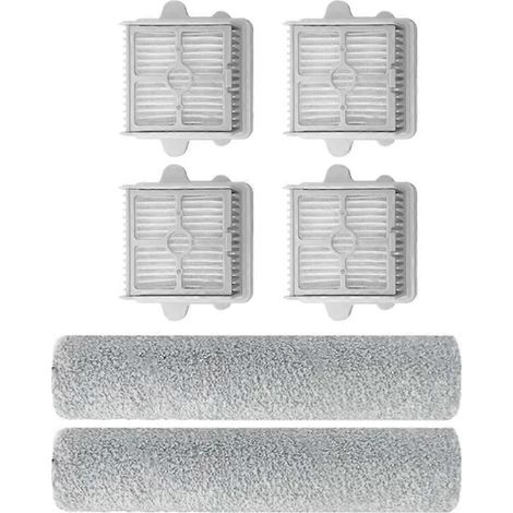 Lot de 6 filtres à brosse souple pour Roborock F25 / F25 ACE / F25 LT / F25 RT / F25 ACE Combo / F25 Combo / F25 ALT (Pièces de rechange)