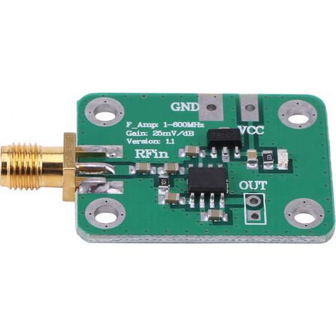 Wattmètre de signal RF (1-600 MHz), détecteur logarithmique, -74 dBm à 18 dBm, détection haute fréquence (1/5)