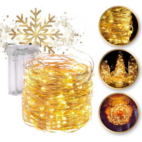 Luci interne a stringa 100 LED BIANCO CALDO LAMP24CB