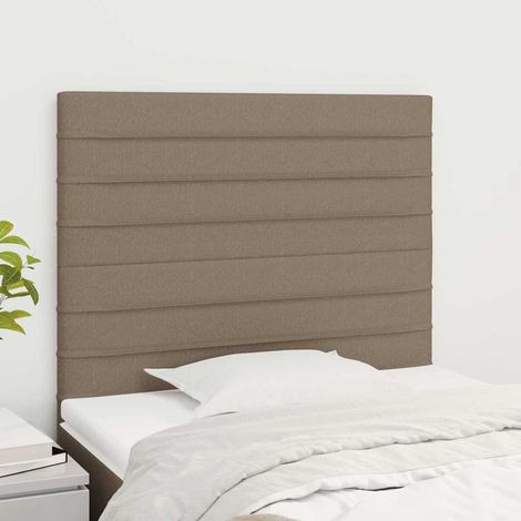 vidaXL Cabecero de cama gris topo 80x5x118/128 cm Tela (1/5)