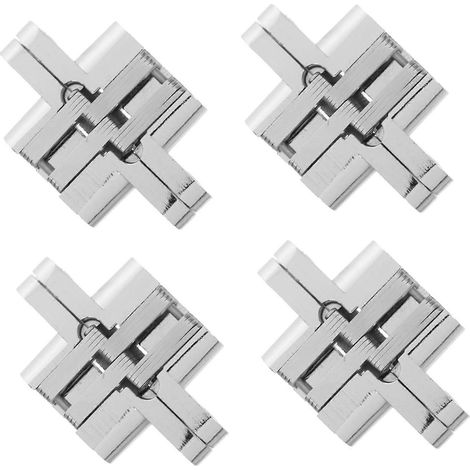 Lot de 4 mini charnières décoratives rétro invisibles pour boîtes à monter soi-même (1/5)
