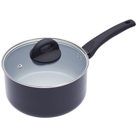 MasterClass Ceramic Coated 20cm Saucepan with Lid