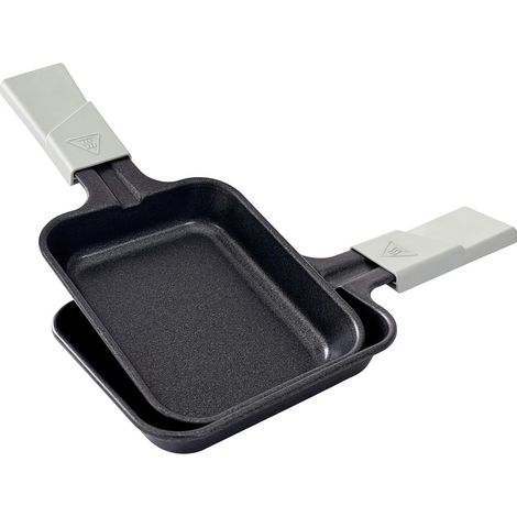 Accessorio da cucina - LAGRANGE - Padelle rettangolari per raclette - Nero - Grande capacità