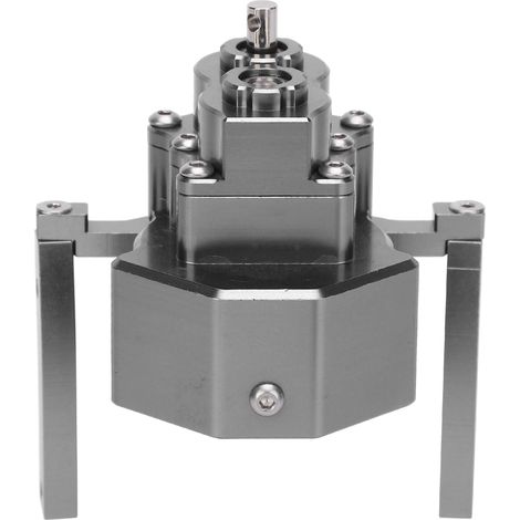 Châssis métallique à empattement de 313 mm avec boîte de vitesses avant, compatible avec les pièces détachées pour voitures RC crawler 1/10 en titane.