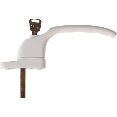 Yale Locks White Offset Locking PVCu Window Handle – Left Side, Model YALPYWH40LWH (1/4)