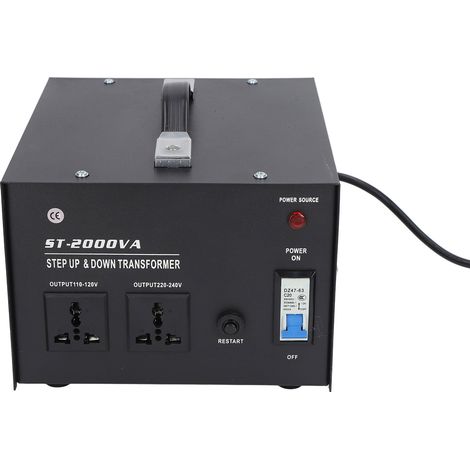 2000W Abwärtstransformator aus reinem Kupfer und ABS-Eisen, Spannungswandler von 110-120V auf 220-240V, EU-Stecker, für den harten Einsatz, schwer. (1/5)
