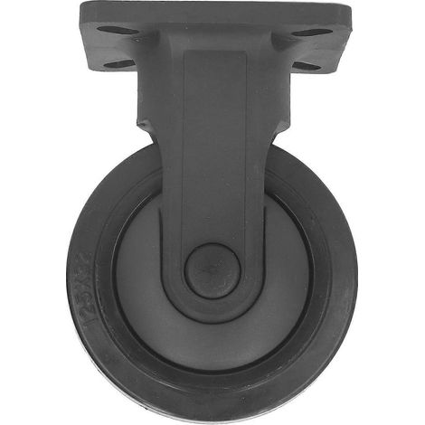 Roulette de 12,7 cm (5 po) en caoutchouc, silencieuse, absorbant les chocs, résistante aux impacts, roulement à billes de 181 kg (400 lb), directionnelle (1/4)