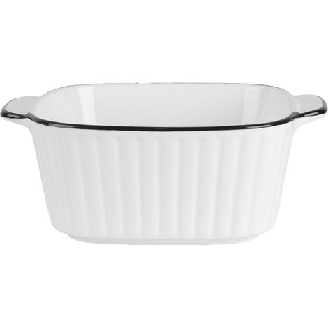 Bol en céramique blanche avec bord noir pour petit-déjeuner, soupe et collation 400 ml - PANGIVO (1/3)