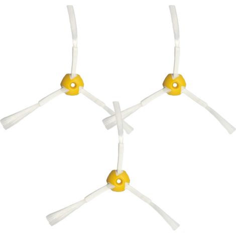 Pack of 3 side brushes for iRobot Roomba - 600/700 Series - Yellow (1/4)