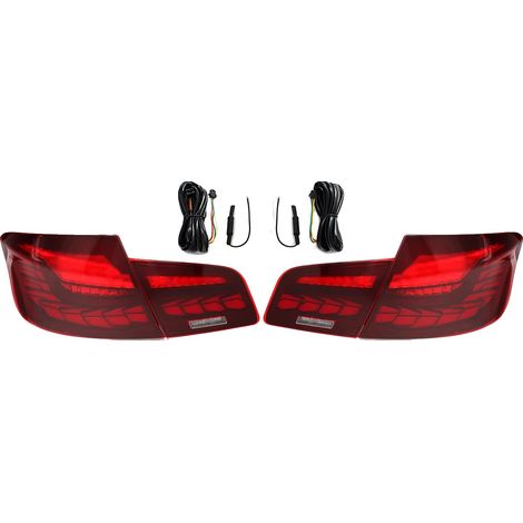 Juego de luces traseras LED, reemplazo directo, visibilidad mejorada, rojo. (1/2)