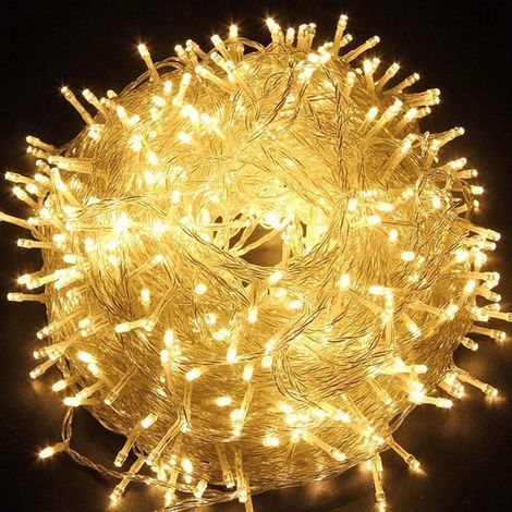 Guirlande Lumineuse Extérieur Lumiere Chaud 8 Modes d'éclairage Intérieur Décoration Etanche Pour Noel Mariage 500 LED 100M Blanc (1/4)