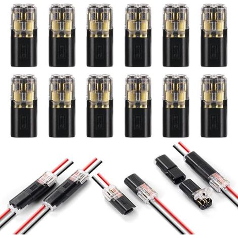 Connecteurs de Fil Basse Tension Connecteurs Connecteur Electrique pour Câble 18-22 AWG (Noir) (1/5)